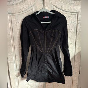 Urban Outfitters Cowgirl Corset Shirt Dress